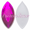 Acrylic (Lucite) Navettes Rhinestones 12mm x 6mm
